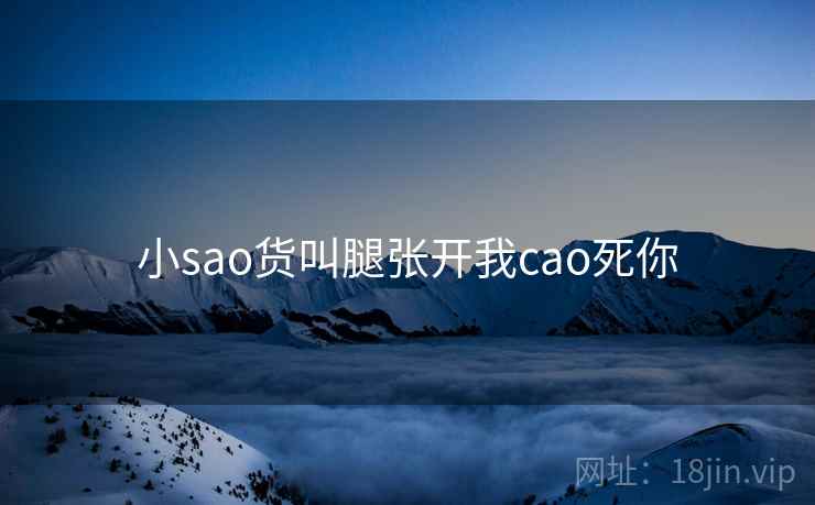小sao货叫腿张开我cao死你